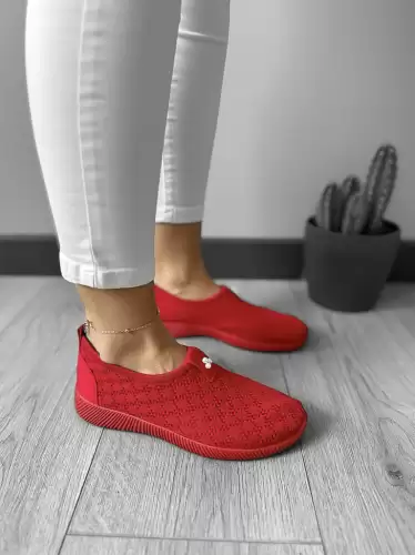 Espadrile dama casual rosii CL08  T54-2