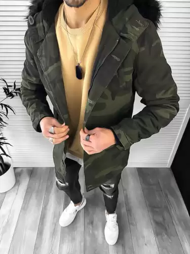 Geaca barbati de iarna PARKA ARMY Imblanita 888 57-2