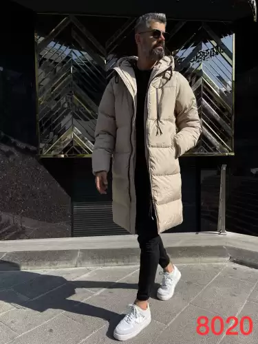 Geaca barbati groasa bej de iarna cu defect DEFB9729a