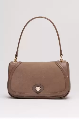 Geanta maro din piele ecologica cu maner rotund