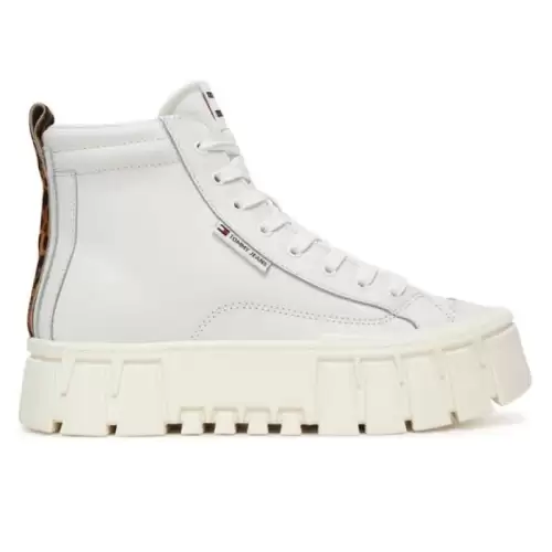 Ghete Tommy Hilfiger TJW VULC FLATFORM LEOPARD