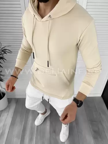 Hanorac barbati bej slim fit K150 D2-1.1