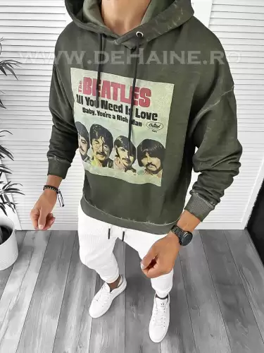 Hanorac barbati slim fit kaki K113 93-4