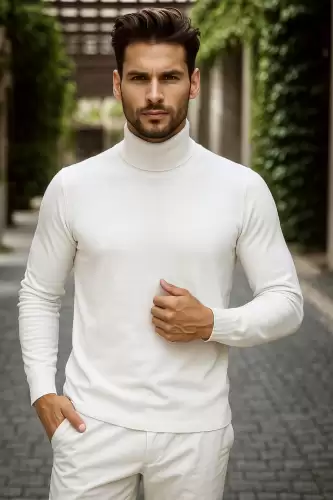 Helanca barbati slim fit alba 13416 D2-5.3