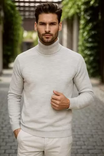 Helanca barbati slim fit bej 13416