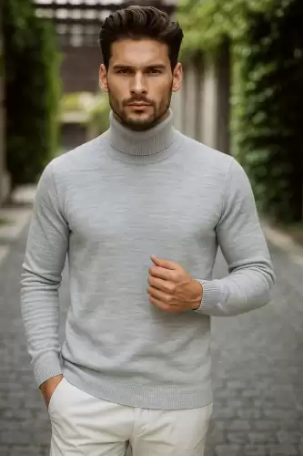 Helanca barbati slim fit gri deschis 13416