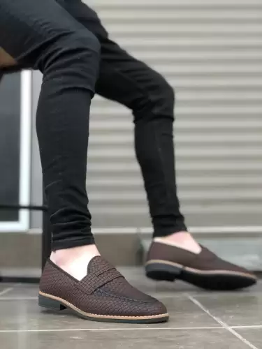 Mocasini barbati maro  tapla subtire  piele eco  comozi 12222  N15-2