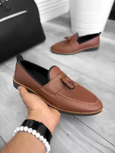 Mocasini barbati maro tapla subtire piele eco comozi 12313 A25-2