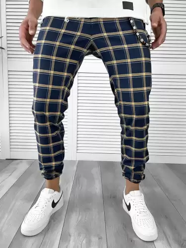 Pantaloni barbati casual in carouri 11958 D6-3.2