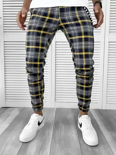 Pantaloni barbati casual in carouri 12116  I15-5