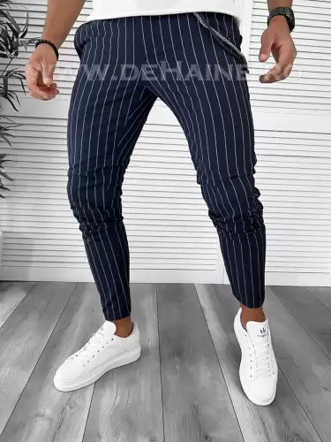 Pantaloni barbati casual regular fit bleumarin B7940  F3-3.1