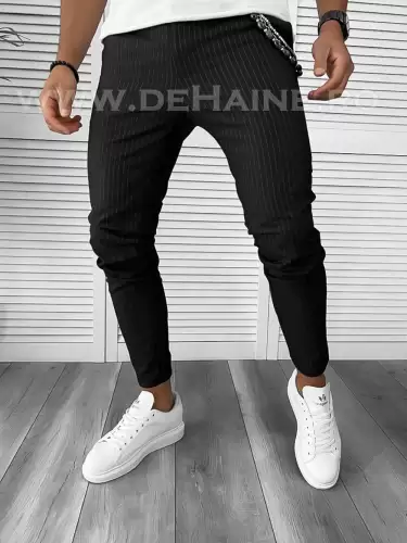 Pantaloni barbati casual regular fit negri B7879 P20-3.2