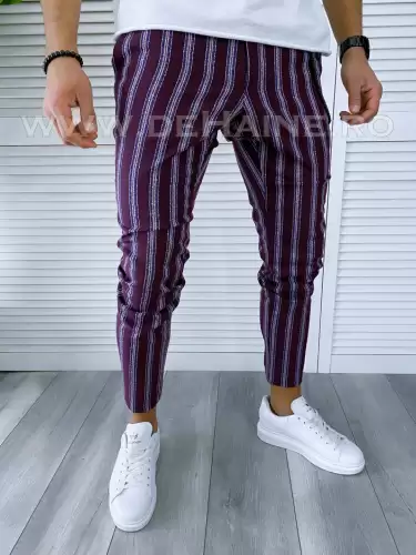 Pantaloni barbati casual regular fit violet B1556 I5-.6