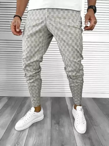 Pantaloni barbati eleganti gri B1843 P19-3.3