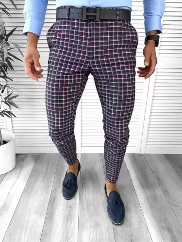 Pantaloni barbati eleganti in carouri 10061 F2-3.3