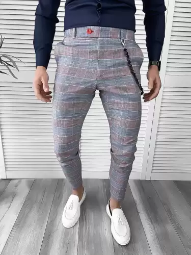 Pantaloni barbati eleganti in carouri 10062 P19-3.1