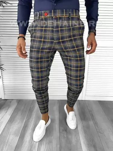 Pantaloni barbati eleganti in carouri B8508    Z35-2