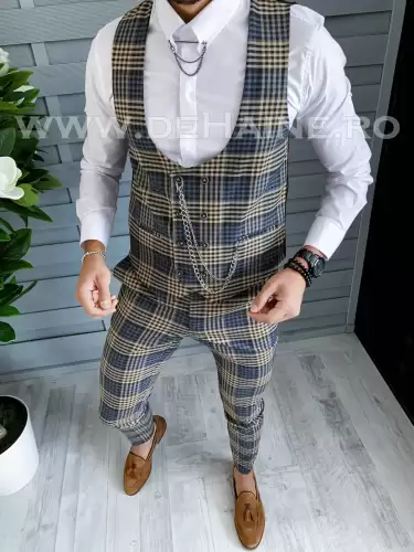 Pantaloni  barbati in carouri   B1456  O2-3.1