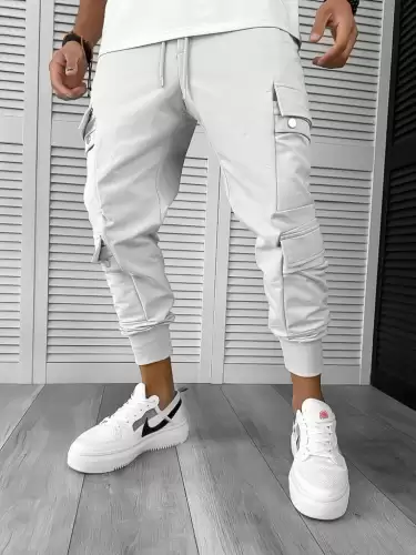 Pantaloni de trening cargo gri conici y302 O6-4.2