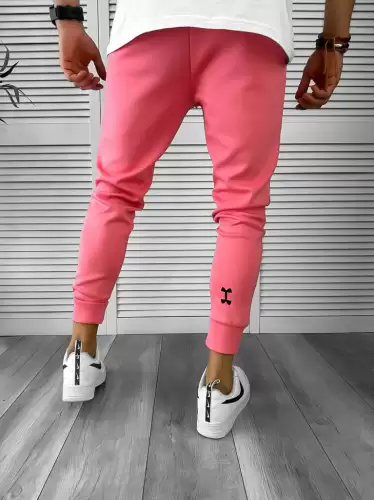 Pantaloni de trening roz silon conici 12379 P19-3.3