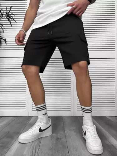 Pantaloni de trening scurti  negri 13149