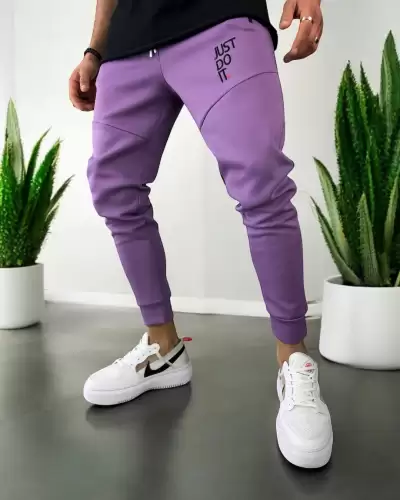 Pantaloni de trening  silon  mov  12616 P20-3.2