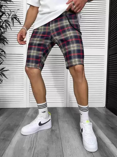 Pantaloni scurti casual carouri 13329 D4-1.3