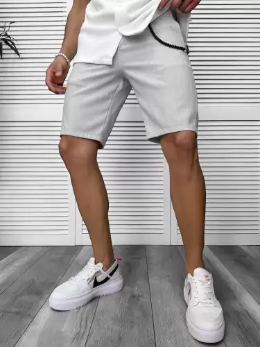 Pantaloni scurti casual gri deschis 13058