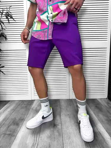 Pantaloni scurti casual mov 13058 O4-3.2