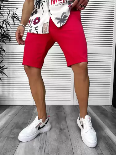 Pantaloni scurti casual  rosii 13058 119-2