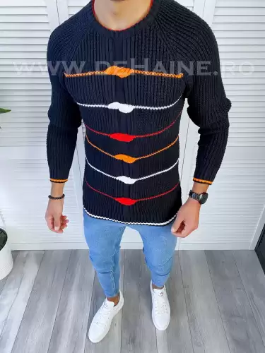 Pulover barbati gros bluemarin slim fit T3587 U2-2 107-4 - E ~