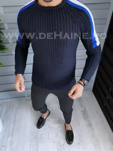 Pulover barbati gros slim fit bleumarin ZR T3570  103-2