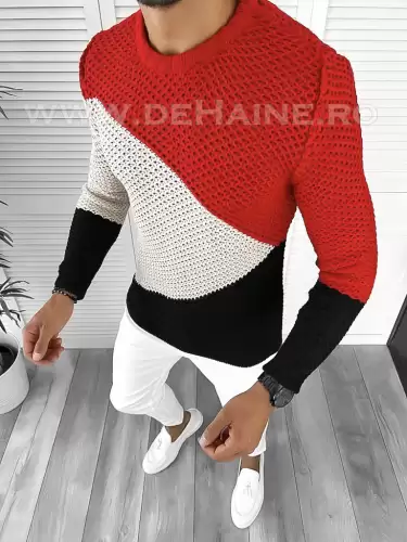 Pulover barbati gros slim fit negru T3602 U3-3