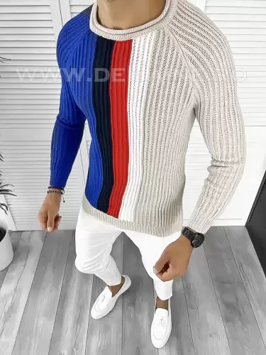 Pulover barbati gros slim fit T3578   U7-2