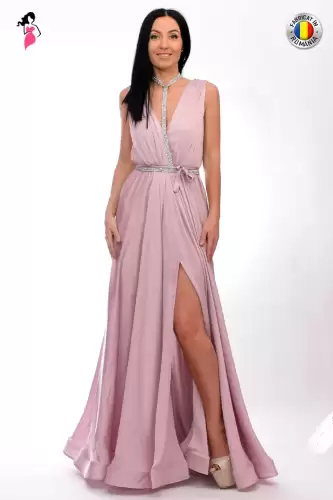 Rochie de seara lunga vaporoasa din voal