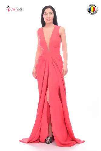 Rochie de seara tip sirena roz