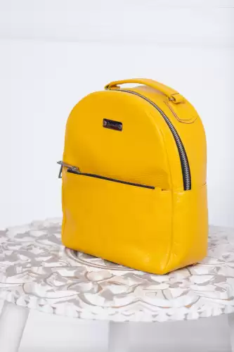 Rucsac Yellow din piele naturala