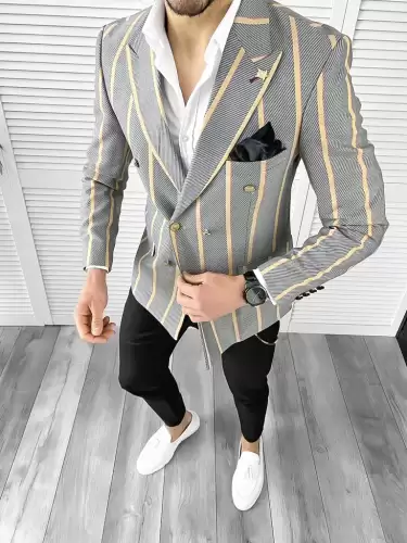 Sacou barbati slim fit 1048 D2-1.2