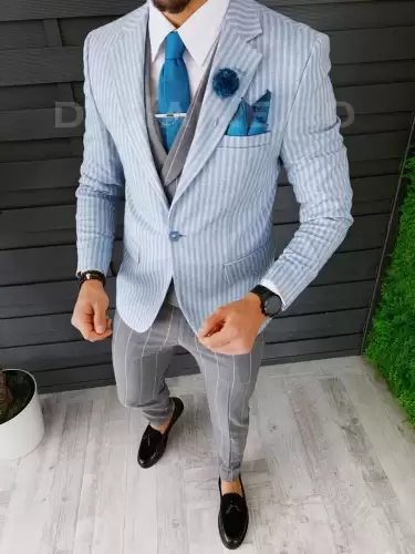 Sacou barbati slim fit B5711 P19-5.3