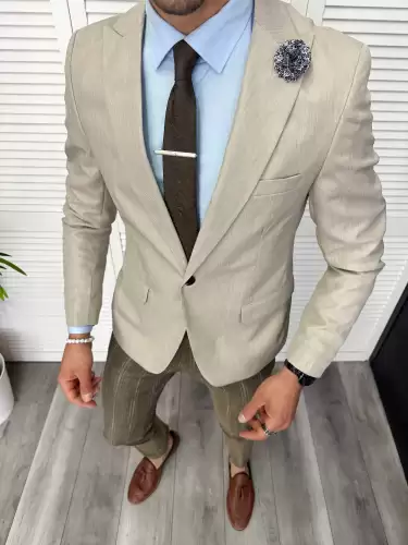 Tinuta barbati smart casual Pantaloni + Sacou + Batista 11860