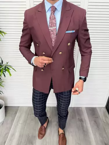 Tinuta barbati smart casual Pantaloni + Sacou + Batista 11864