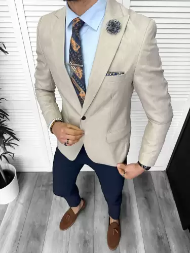 Tinuta barbati smart casual Pantaloni + Sacou + Batista 11875