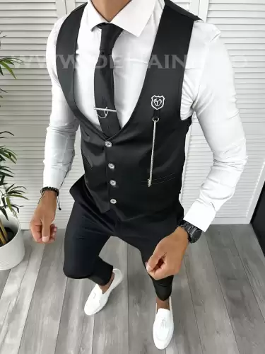 Tinuta barbati smart casual Pantaloni +Vesta V73