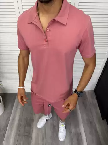 Trening barbati cream pantaloni + tricou 13297 D2-2.1