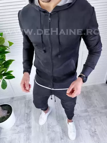 Trening barbati NEGRU pantaloni + hanorac B3405 55-2