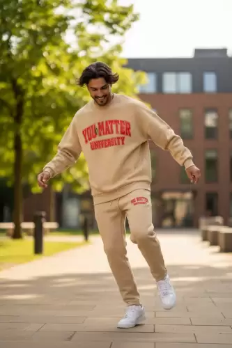 Trening barbati slim fit maro Pantaloni + Hanorac vatuit K170 Z16