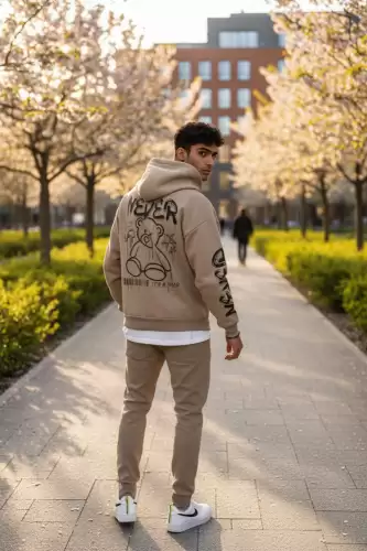 Trening barbati slim fit maro  Pantaloni + Hanorac  vatuit  RM57 i17-2