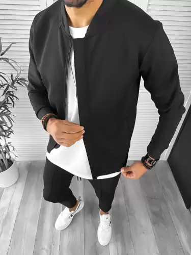 Trening barbati slim fit negru 1010 9-1.2.3