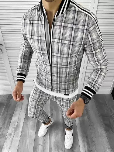 Trening barbati slim fit Pantaloni + Hanorac 11631 N8-4.1