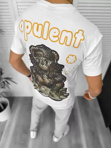 Tricou barbati alb cu imprimeu cu wpate oversize Y227 N5-4.1